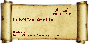 Lukács Attila névjegykártya