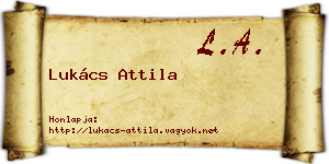 Lukács Attila névjegykártya