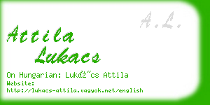 attila lukacs business card